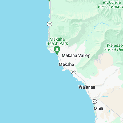 Makaha surf map