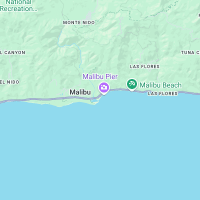 Malibu surf map