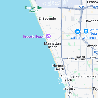 Manhattan Beach Pier surf map