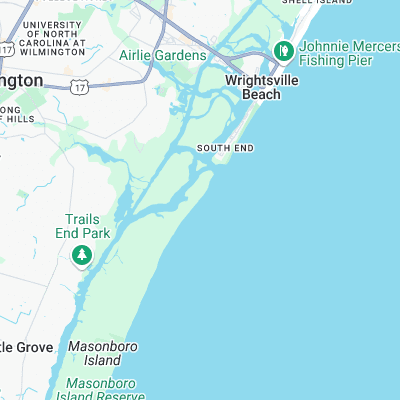 Masonboro Inlet surf map