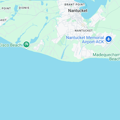 Miacomet Beach surf map