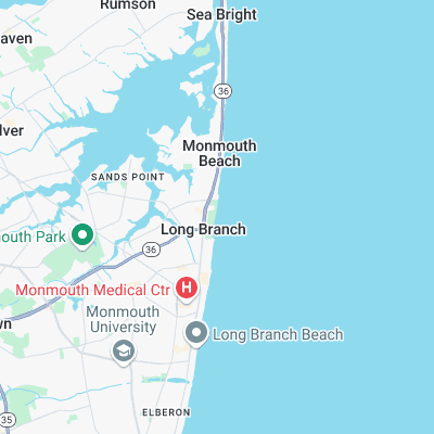 Monmouth Beach surf map