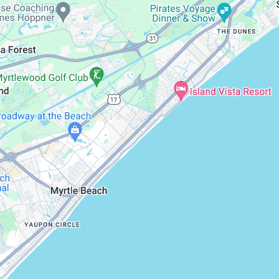Myrtle Beach (42st - 46 st) surf map