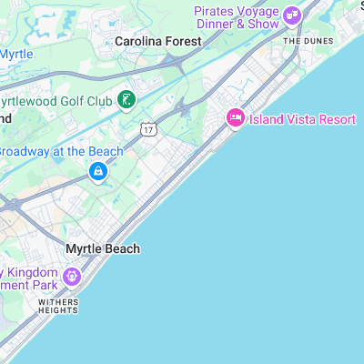 Myrtle Beach (42st - 46 st) surf map