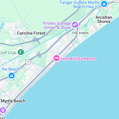 Myrtle Beach 64th Ave. surf map