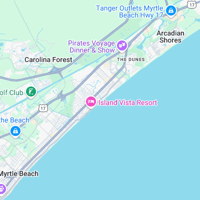 Myrtle Beach 67th surf map