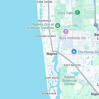 Naples Pier surf map