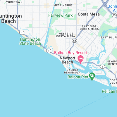 Newport Beach surf map