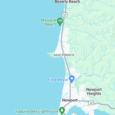 North Agate Beach surf map