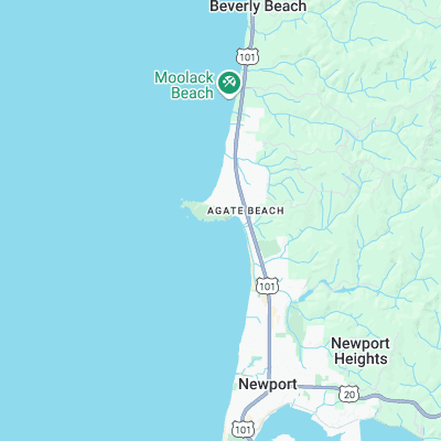 North Agate Beach surf map