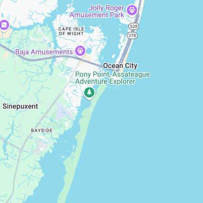 North Assateague surf map