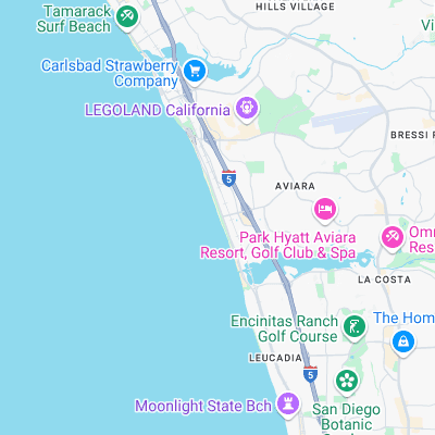 North Carlsbad State Beach surf map