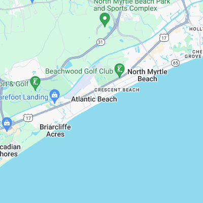 North Myrtle surf map