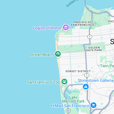 Ocean Beach surf map