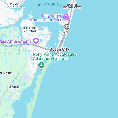 Ocean City Inlet surf map