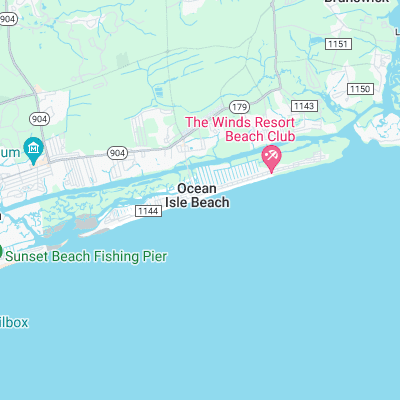 Ocean Isle Pier surf map