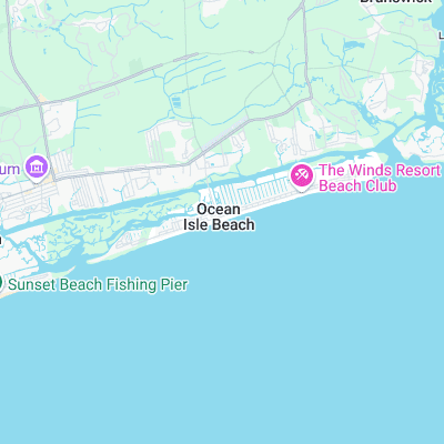 Ocean Isle Pier surf map