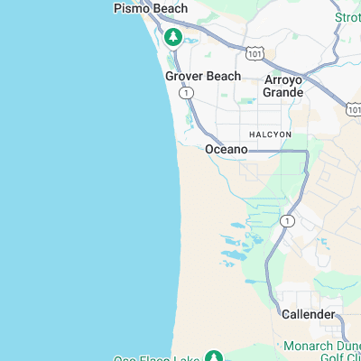 Oceano surf map