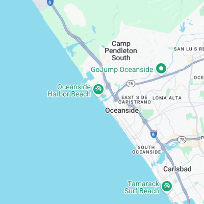 Oceanside Harbor surf map