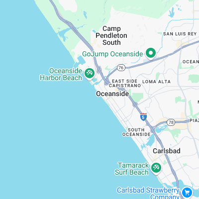 Oceanside Pier surf map