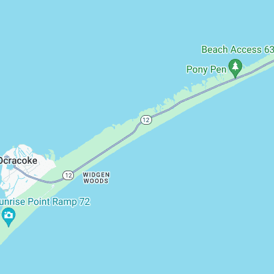 Ocracoke surf map