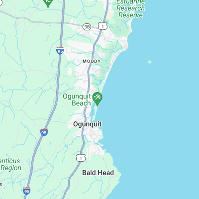 Ogunquit Beach surf map