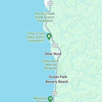 Otter Rock surf map