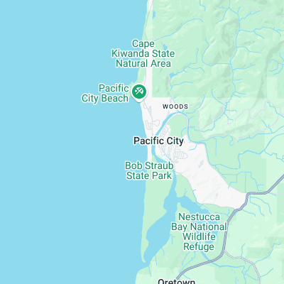 Pacific City surf map