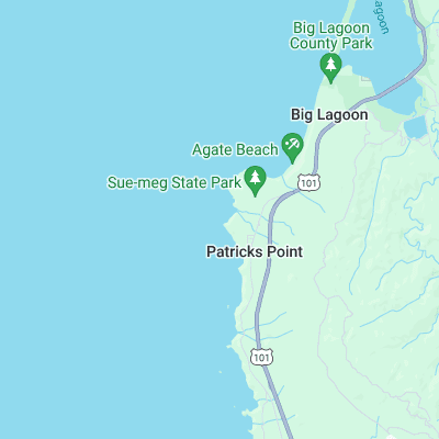 Patricks Point State Park surf map