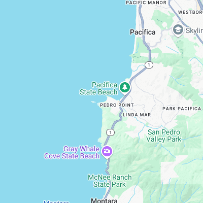 Pedro Point surf map