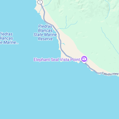 Piedras Blancas surf map