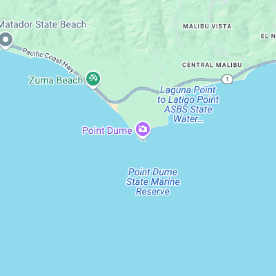 Point Dume surf map