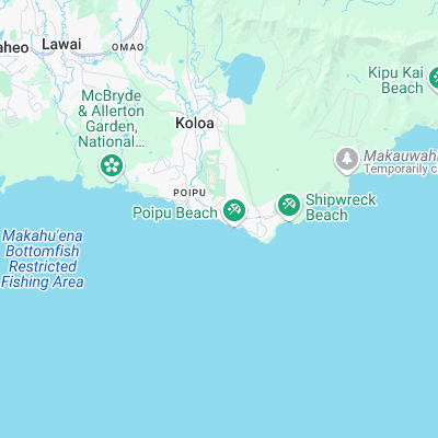 Poipu surf map