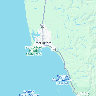 Port Orford surf map