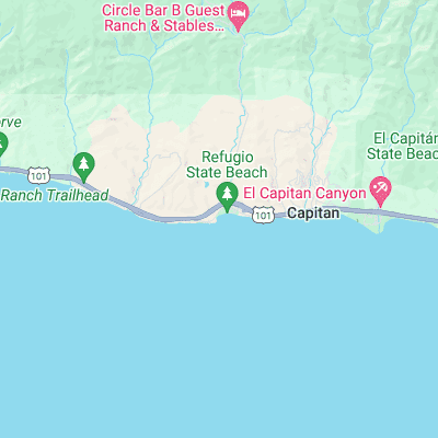 Refugio surf map