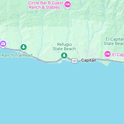 Refugio surf map