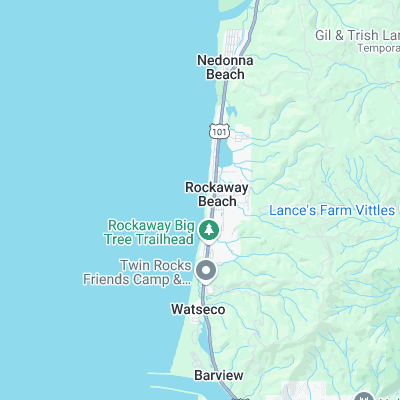 Rockaway Beach surf map