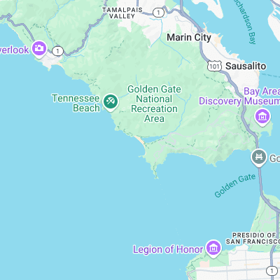 Rodeo Beach surf map