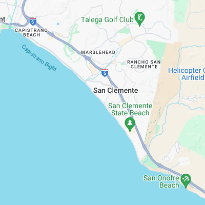 San Clemente Pier surf map
