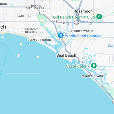 San Gabriel Rivermouth surf map