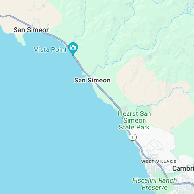 San Simeon Creek surf map
