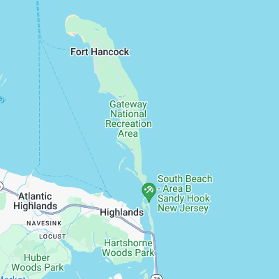 Sandy Hook surf map