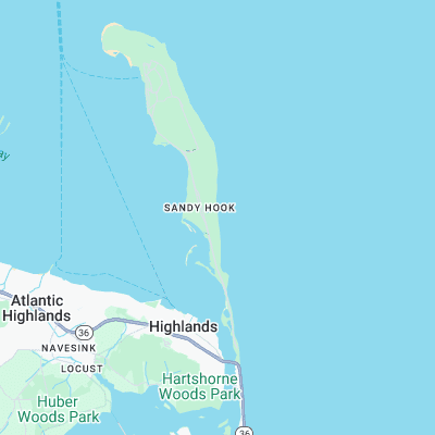 Sandy Hook surf map