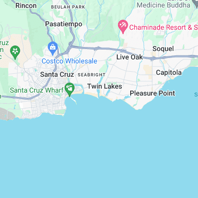 Santa Cruz Harbor surf map