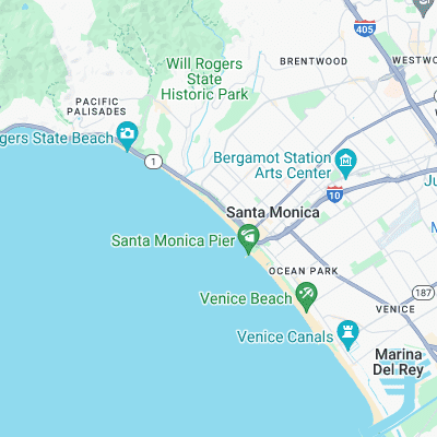 Santa Monica Jetties surf map