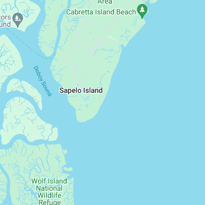 Sapelo Island surf map