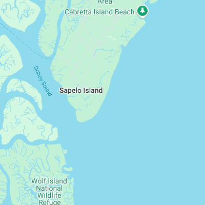 Sapelo Island surf map