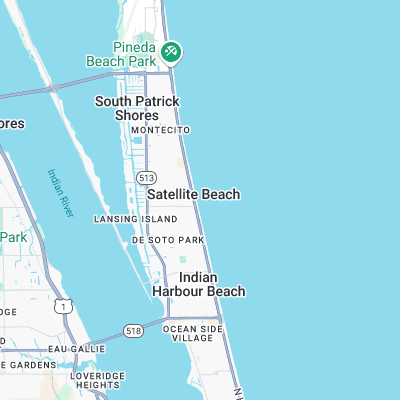 Satellite Beach surf map