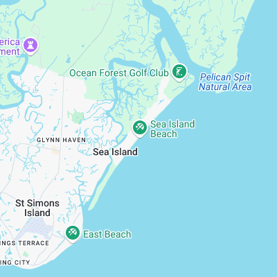 Sea Island surf map