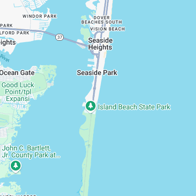 Seaside Park surf map